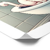 Grappig katje poster (Hoek)