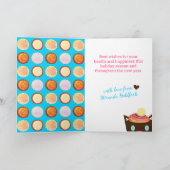 Grappig kattekerstkoekjes bakkerij feestdagen kaart (Binnen)