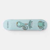 Grappig Katten aangepaste naam & kleur Persoonlijk Skateboard (Horizontaal)