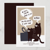 Grappig katten cadeau (ideaal voor vele gelegenhed feestdagenkaart (Voorkant / Achterkant)