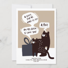 Grappig katten cadeau (ideaal voor vele gelegenhed feestdagenkaart