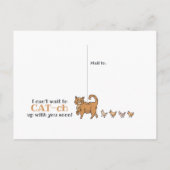 Grappig katten en kippen die alleen maar in Briefk Briefkaart (Achterkant)