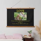 Grappig katten liefde citaat hangend wandkleed (Slaapkamer)