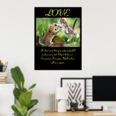 Grappig katten liefde citaat poster (Thuiskantoor)