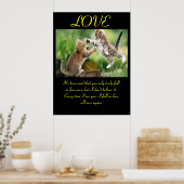 Grappig katten liefde citaat poster (Keuken)