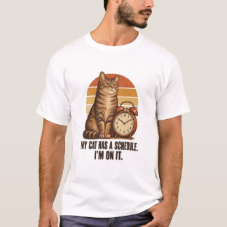 Grappig katten schema T-shirt