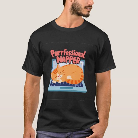 Grappig katten shirt – Professioneel slaper (Voorkant)