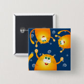 Grappig katten, vierkante magneet button 5,1 cm (Voorkant /achterkant)
