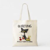 Grappig kattenbakken omdat moord een verkeerde kat tote bag (Achterkant)