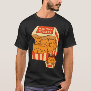 Grappig katteneigenaar T-shirt Kitten Nuggets Voed