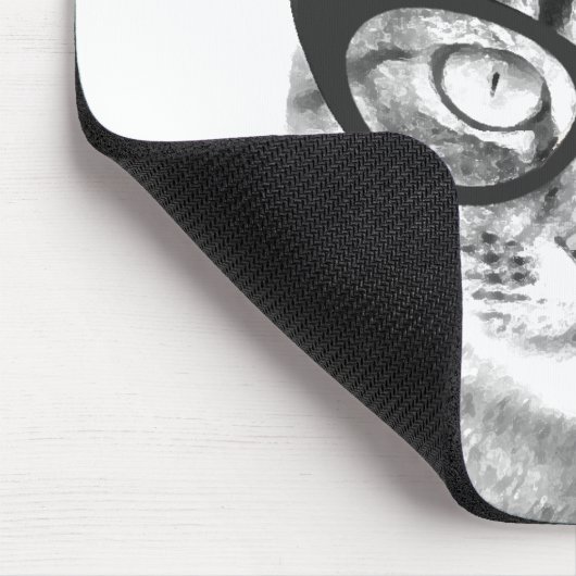 Grappig kattenfoto muismat ontwerp (Hoek)