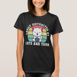 grappig kattengaren houdt van woordkunst t-shirt