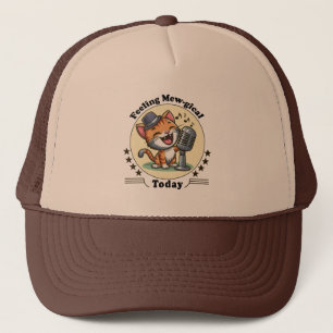 Grappig kattengezang trucker pet