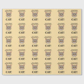 Grappig Kattengezicht Cadeaupapier (Vlak)