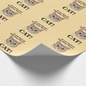 Grappig Kattengezicht Cadeaupapier (Hoek)