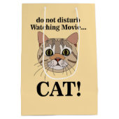 Grappig Kattengezicht Medium Cadeauzakje (Achterkant)