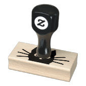 Grappig kattengezicht met lange snorharen | Koel K Rubberstempel (Stempel)