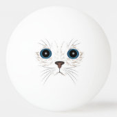 Grappig kattengezicht pingpongbal (Voorkant)