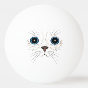 Grappig kattengezicht pingpongbal