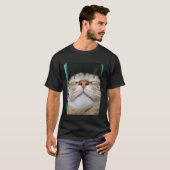 Grappig kattengezicht selfie t-shirt (Voorkant volledig)
