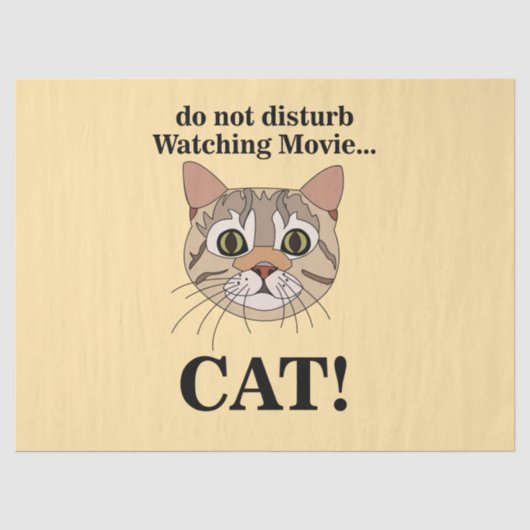 Grappig Kattengezicht Tissuepapier (Voorkant)
