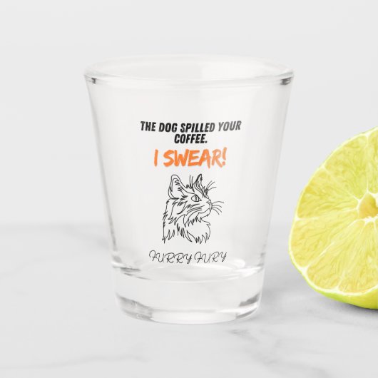 Grappig kattenglas shot glas (Voorkant)