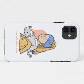 Grappig kattenhaar geeft geen meisje met pareloort Case-Mate iPhone case (Achterkant (horizontaal))
