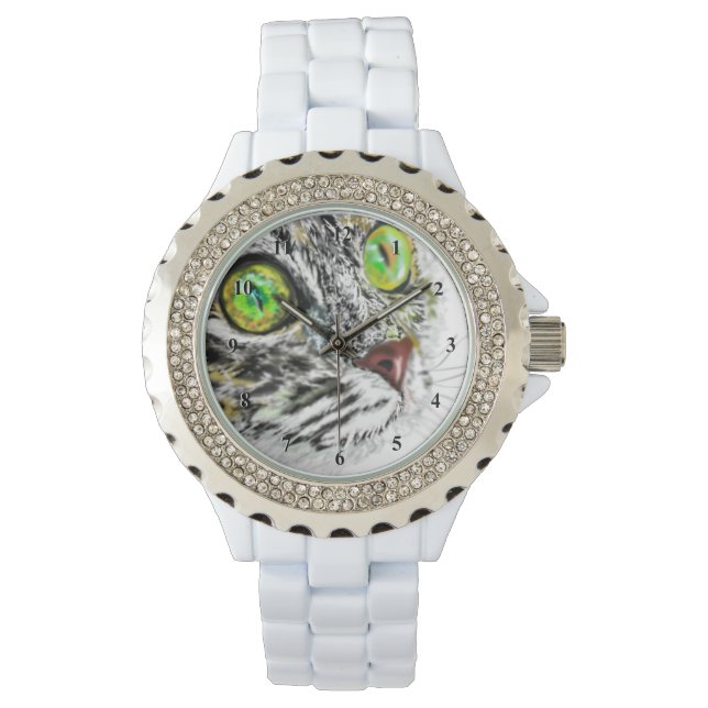 Grappig kattenhorloge horloge (Voorkant)