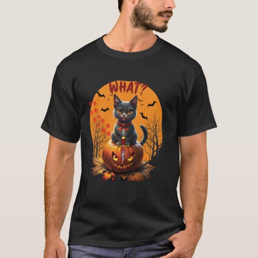 Grappig Kattenkostuum Wat Grappig Zwarte Kat Moord T-shirt (Voorkant)
