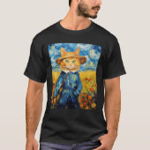 Grappig kattenkunstschilderij Kat Liefhebber Sterr T-shirt (Voorkant)