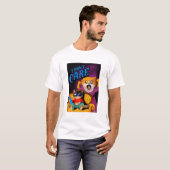 Grappig kattenkunstwerk. t-shirt (Voorkant volledig)