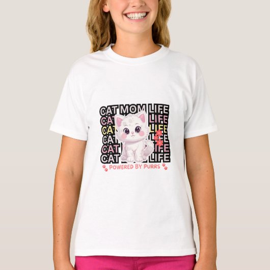 Grappig kattenleven t-shirt (Voorkant)