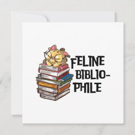 Grappig kattenliefhebber boek citaat fellien bibli feestdagenkaart