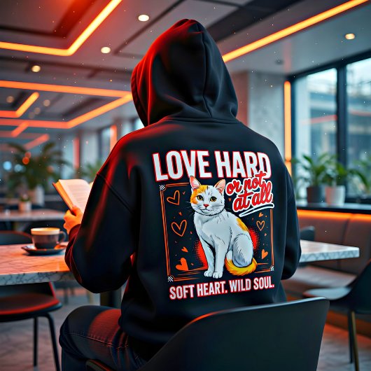 Grappig kattenliefhebber cadeau - Zachte hart wild Hoodie