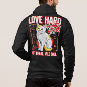 Grappig kattenliefhebber cadeau - Zachte hart wild Hoodie (Achterkant)