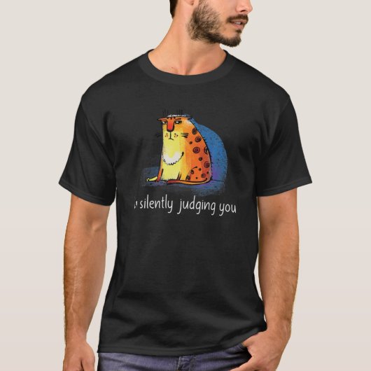 Grappig Kattenliefhebber Design Ik beoordeel je in T-shirt (Voorkant)