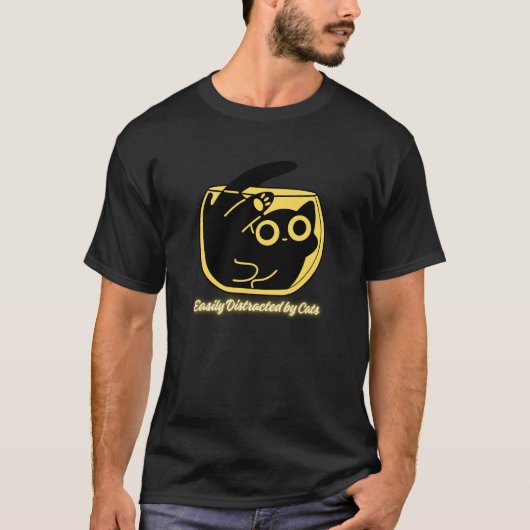 Grappig kattenliefhebbers T-shirt – gemakkelijk af (Voorkant)