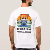 Grappig kattenontwerp, mijn personal trainer t-shirt (Achterkant)