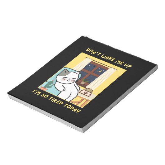 Grappig kattenontwerp voor kinderen- Trendy design Notitieblok (Linkerzijde)