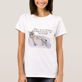 Grappig Kattenschilderij - "Waarom zijn mensen alt T-shirt