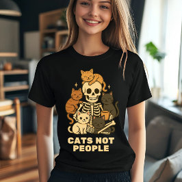 Grappig Kattenskelet - Katten niet Mensen Quote T-shirt