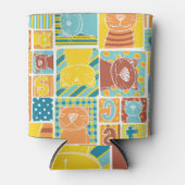 Grappig kattenstof patchwork behang blikjeskoeler (Voorkant)