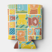 Grappig kattenstof patchwork behang blikjeskoeler (Achterkant)