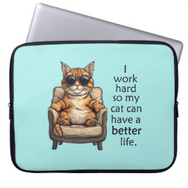 Grappig kattenthema, Schattige laptopelektronica t Laptop Sleeve