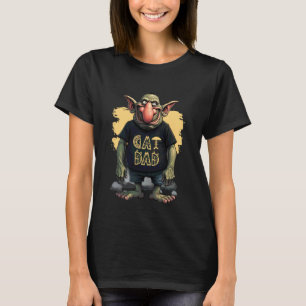 Grappig kattenvader Troll ontwerp voor mannen die T-shirt