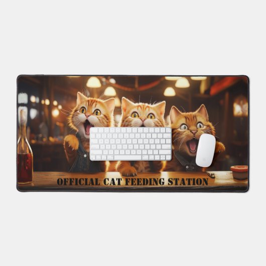 Grappig kattenvoer station Mat (Keyboard & Muis)