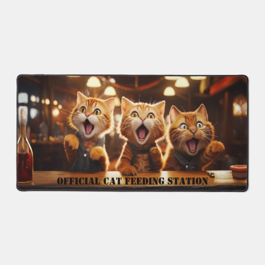 Grappig kattenvoer station Mat (Voorkant)