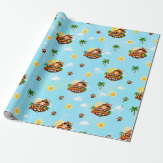 Grappig kattenzomer cadeauverpakkings papier