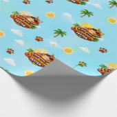 Grappig kattenzomer cadeauverpakkings papier (Hoek)