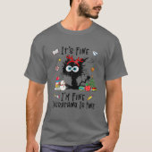 Grappig kattenzwart, het is fijn dat ik het prima  t-shirt (Voorkant)